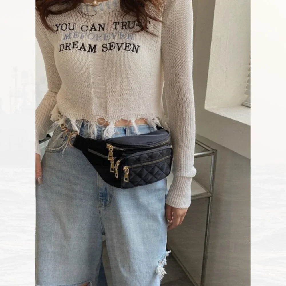 New Multi-pocket Waist Bag Gold Hardware 132 - Picture 4 of 4